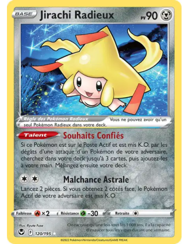 Jirachi Radieux 120-195 - Carte Pokémon Épée et Bouclier Tempête Argentée [FR] - Accueil | Keytwo.be votre boutique Pokémon de r