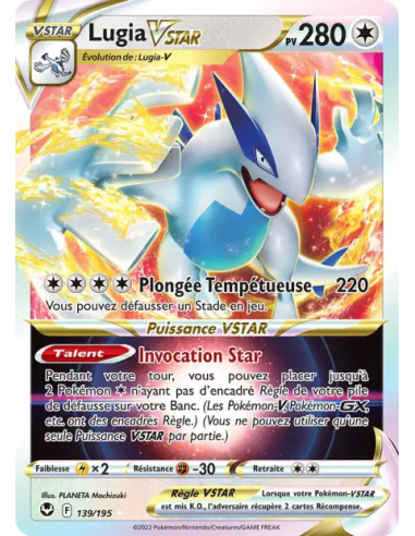 Lugia VSTAR 139-195 - Carte Pokémon Épée et Bouclier Tempête Argentée [FR] - Accueil | Keytwo.be votre boutique Pokémon de référ