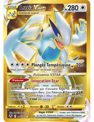Lugia VSTAR 211-195 - Carte Pokémon Épée et Bouclier Tempête Argentée [FR] - Accueil | Keytwo.be votre boutique Pokémon de référ