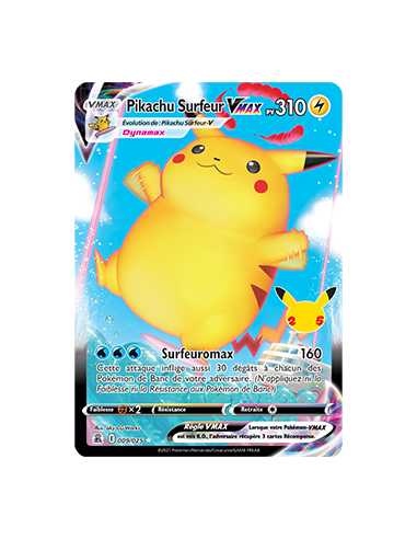 Pikachu Surfeur-VMAX 9-25 - Carte Pokémon Épée...