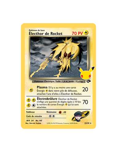 Électhor de Rocket 15-132 - Carte Pokémon Épée...