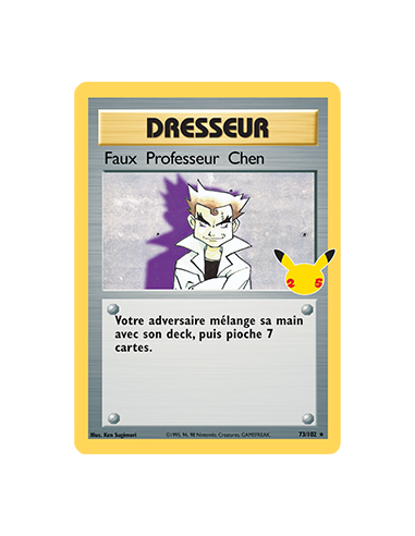 Faux Professeur Chen 73-102 - Carte Pokémon...