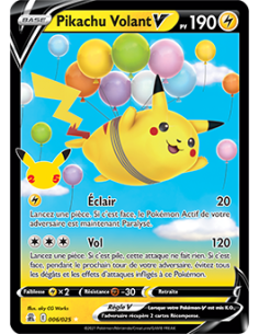 Pikachu Volant V 6-25 - Carte Pokémon Épée et Bouclier...