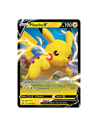 Pikachu V SWSH061- Carte Pokémon Épée et...
