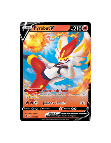 Pyrobut V 18-72 - Carte Pokémon Épée et...