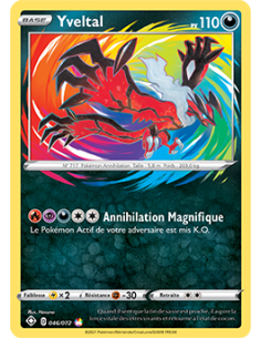 Yveltal 46-72 - Carte Pokémon Épée et Bouclier Destinées...