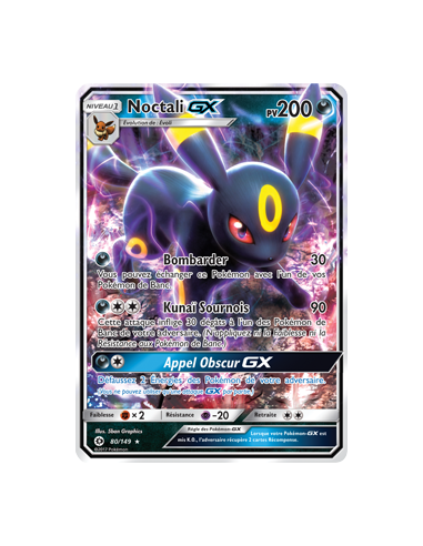 Noctali GX 80-149 - Carte Pokémon Soleil et...