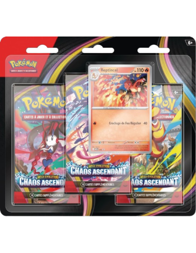 Tripack Pokémon ME04 Chaos Ascendant [FR] - Accueil | Keytwo.be votre boutique Pokémon de référence