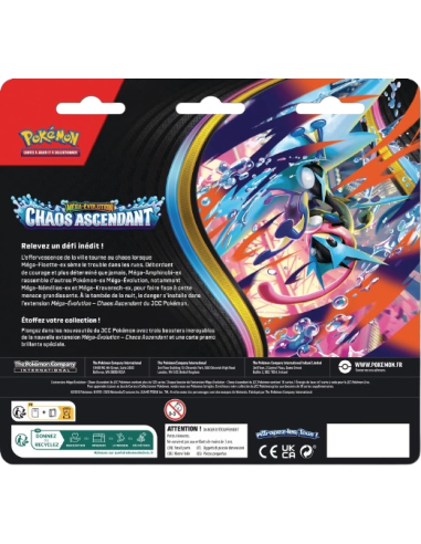 Tripack Pokémon ME04 Chaos Ascendant [FR] - Accueil | Keytwo.be votre boutique Pokémon de référence