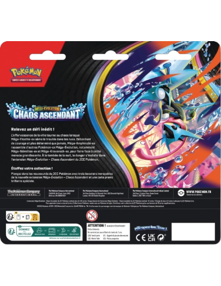 Tripack Pokémon ME04 Chaos Ascendant [FR] - Accueil | Keytwo.be votre boutique Pokémon de référence