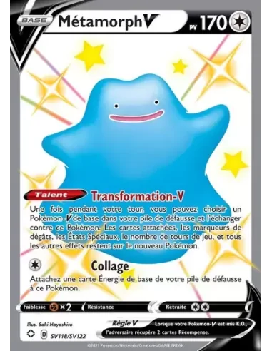 Metamorph V Shiny - Carte Pokémon SV118/SV122 EB 4.5 Destinées Radieuses NEUVE FR - Cartes Pokémon Françaises | Keytwo.be votre 