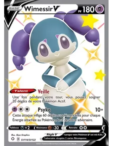 Wimessir V Shiny - Carte Pokémon SV114/SV122 EB 4.5 Destinées Radieuses NEUVE FR - Cartes Pokémon Françaises | Keytwo.be votre b