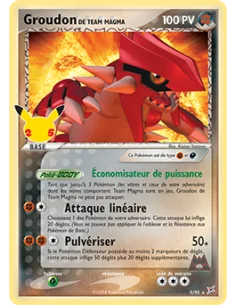 Groudon de Team Magma 25 ans - Carte Pokémon 97/146  Celebration E&B 7.5 NEUVE FR - Cartes Pokémon Françaises | Keytwo.be votre
