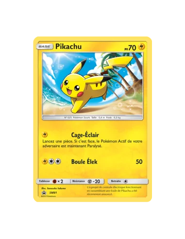 Pikachu Holographique - Carte Pokémon SM82 Black Star Soleil et Lune S&L 3.5NEUVE FR - Cartes Pokémon Françaises | Keytwo.be vot