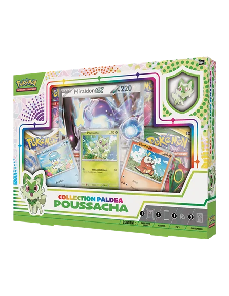 COFFRET V - COLLECTION PALDEA POUSSACHA - Coffret Pokémon français | Keytwo.be votre boutique Pokémon de référence