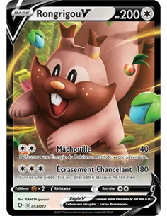 CARTE POKÉMON RONGRIGOU V 53/72 EB 4.5 - Cartes Pokémon Françaises | Keytwo.be votre boutique Pokémon de référence